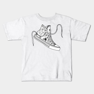 Capricorn High tops - Black &amp; white Kids T-Shirt